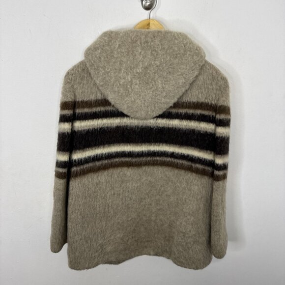 Vintage Hilda Ltd Made In Iceland Virgin Wool Sweater Jacket Coat Women M Boho - Picture 3 of 7
